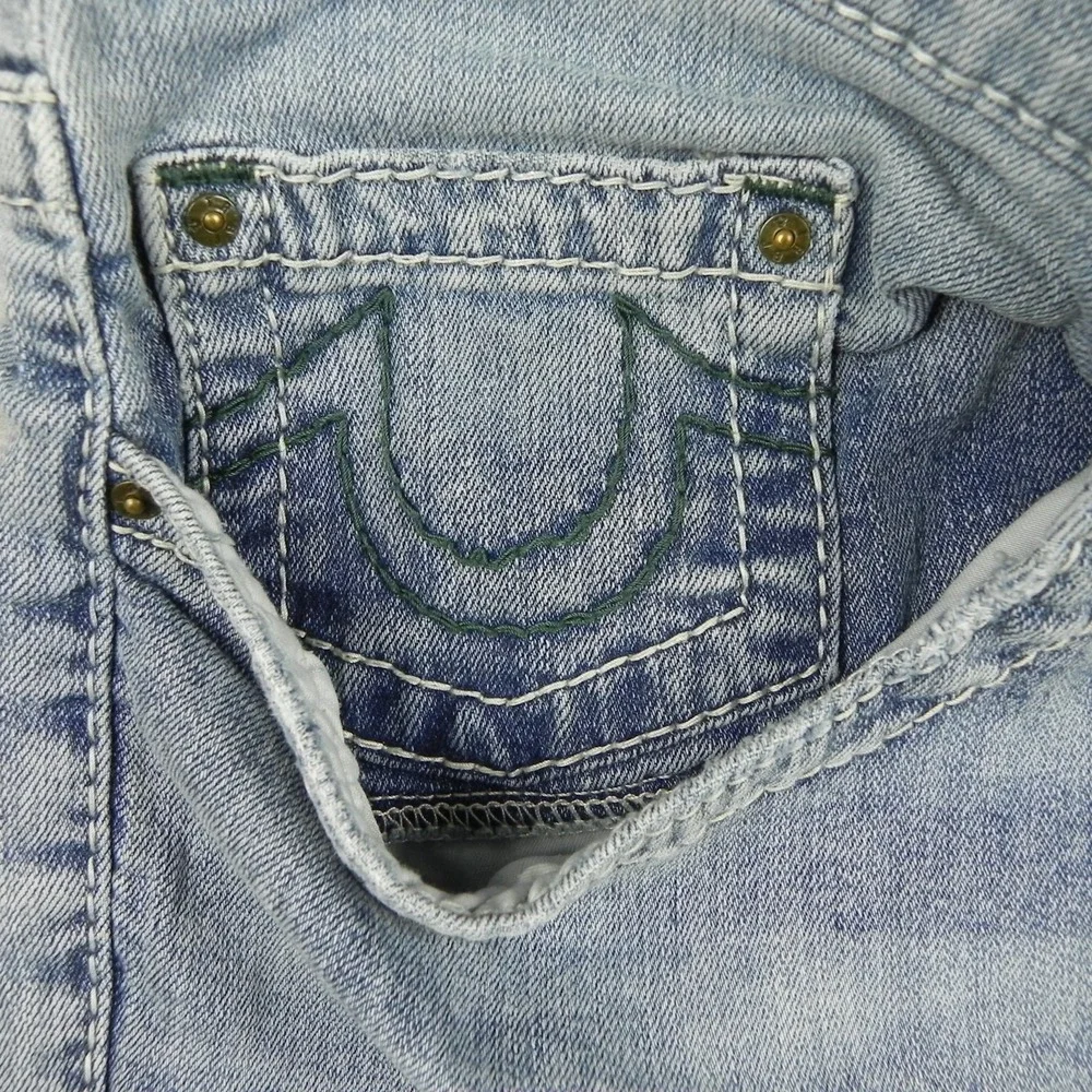 True‎ Religion Jeans Mens 44 World Tour Rocco Relaxed Skinny Stretch Denim Blue